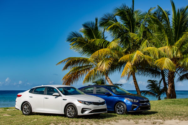 rental cars at Cane Bay Beach, St. Croix, U.S. Virgin Islands rental car fleet at Cane Bay Beach, St. Croix, U.S. Virgin Islands