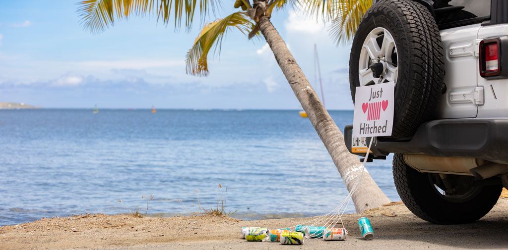 Jeep at a St. Croix Destination Wedding